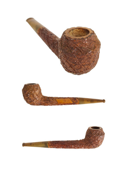 Red wood texturized pipe