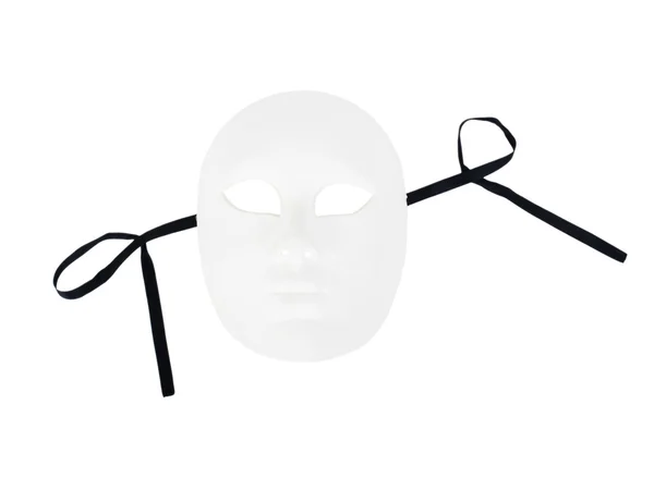 白の仮面舞踏会マスク — ストック写真