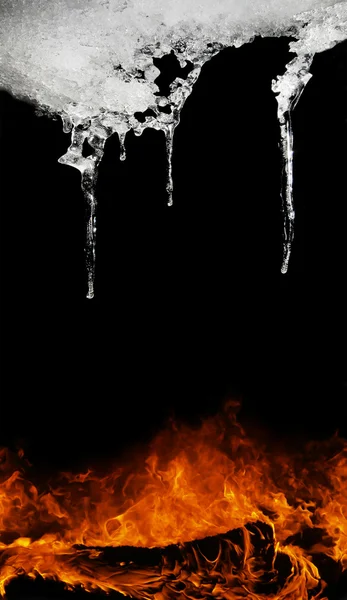 Eld och is bakgrund — Stockfoto