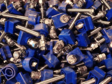 Many large screws with bolts clipart