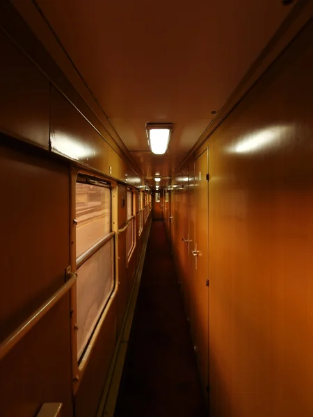 Old Train carriage interior — Stock Photo, Image
