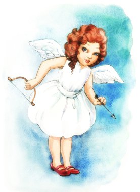 Girl with wings clipart