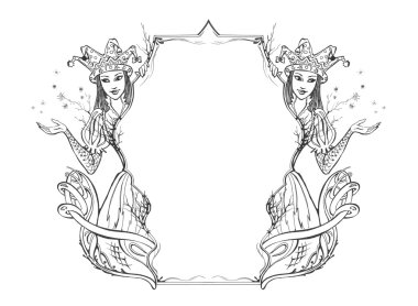 Fairy tale border clipart