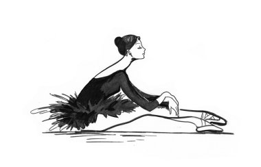 Ballet dancer drawing clipart