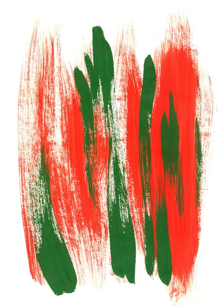 Kırmızı ve yeşil fırça — Stok fotoğraf