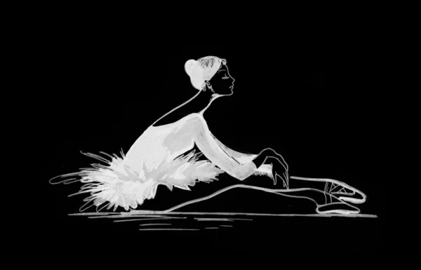 Silhueta dançarina de balé — Fotografia de Stock