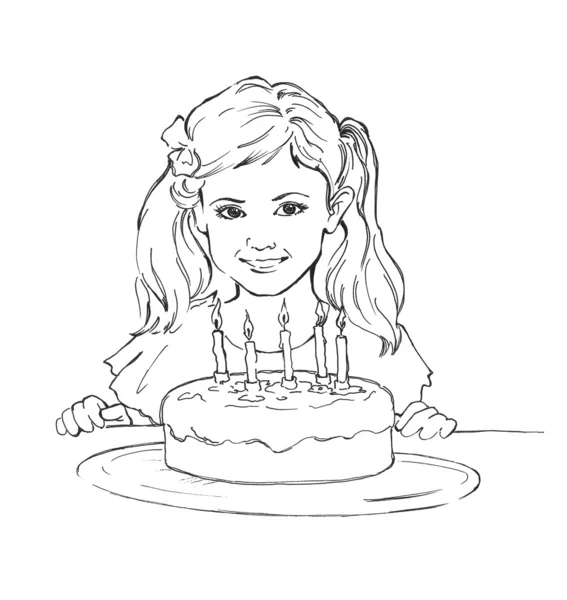 Dziewczyna na urodziny — Zdjęcie stockowe