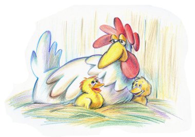 Mother hen clipart