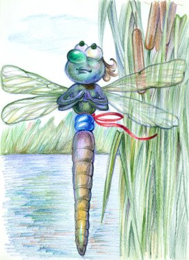 Fantasy dragonfly clipart