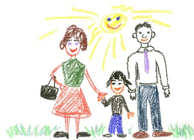 Happy family clipart