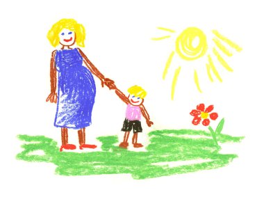 Me and mother clipart