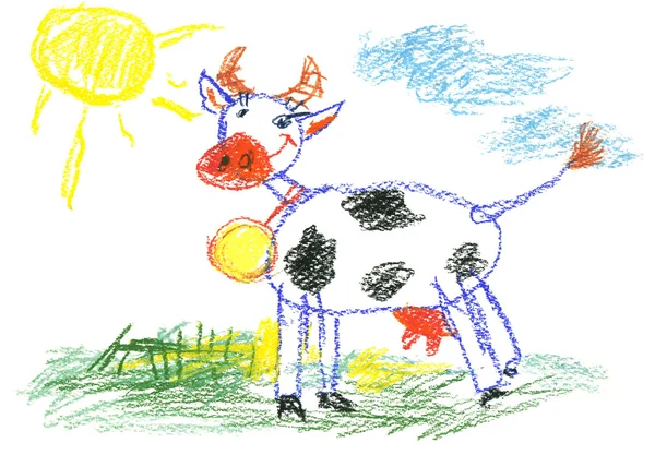 Счастливая корова — стоковое фото