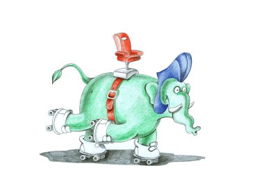 Elephant driver clipart