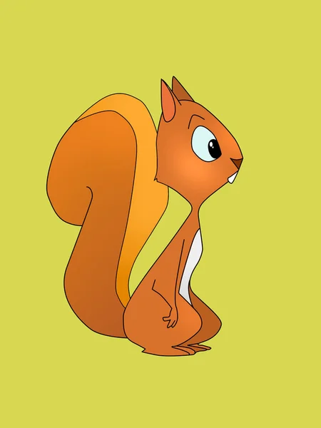 Fun red squirrel illustration — Stock Photo, Image