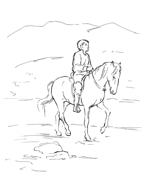 Sketch of rider