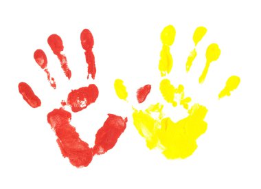 Colored fingers on the white clipart