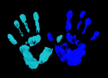 Blue fingerprint clipart