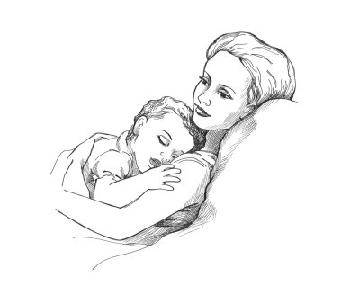 Sleeping child clipart