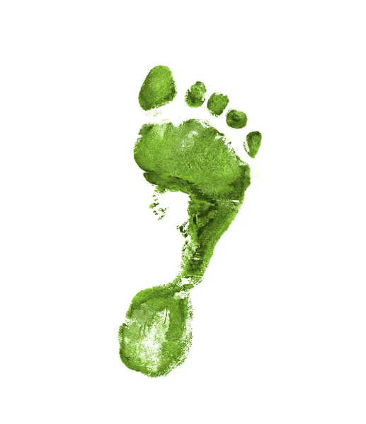 Hellgrüner Fußabdruck — Stockfoto