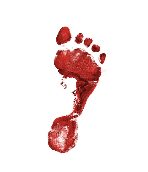 Rode voetafdruk — Stockfoto