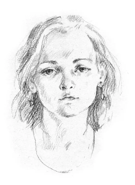 Πορτρέτο της νεαρής γυναίκας Εικόνα Αρχείου