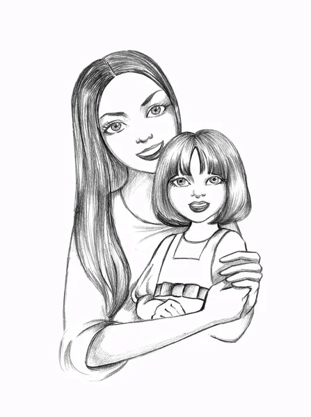 Mutter mit Tochter lizenzfreie Stockbilder