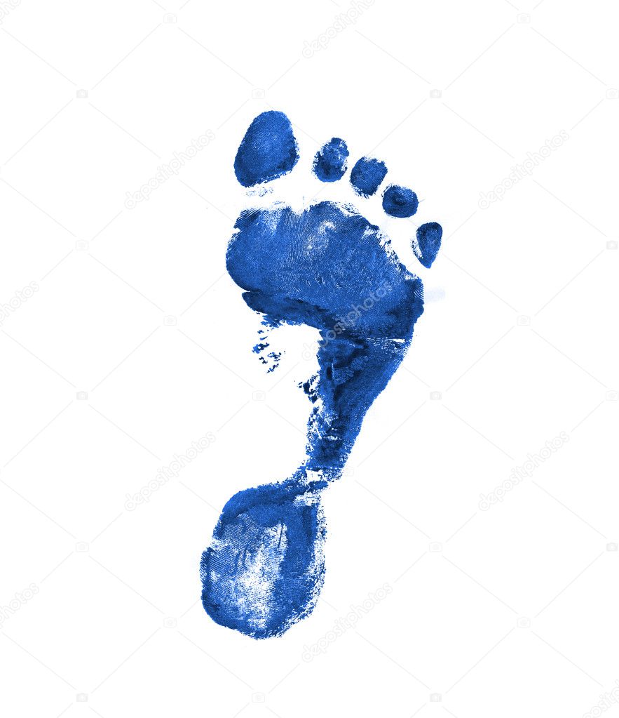 Dark blue footprint