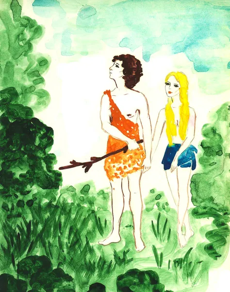 Ádám és Éva — Stock Fotó
