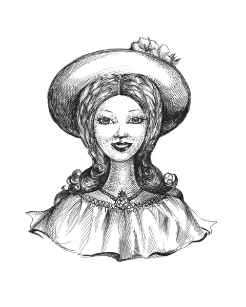 Dama w kapeluszu — Zdjęcie stockowe