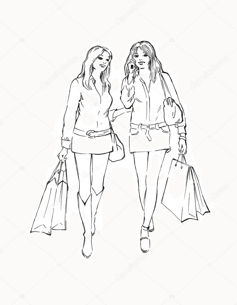 Two girls in the store