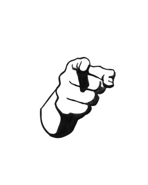 Finger sketch clipart