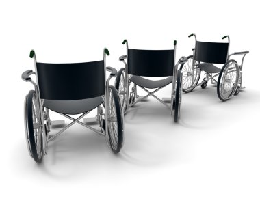 Wheelchair trio clipart