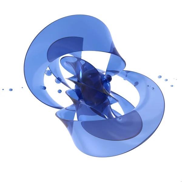 Streszczenie niebieski formy z tworzyw sztucznych — Zdjęcie stockowe