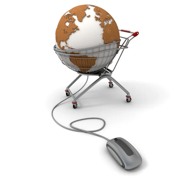 Международная торговля онлайн — стоковое фото