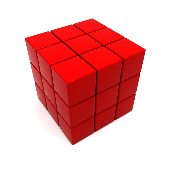 Red cubic structure — Stock Photo, Image