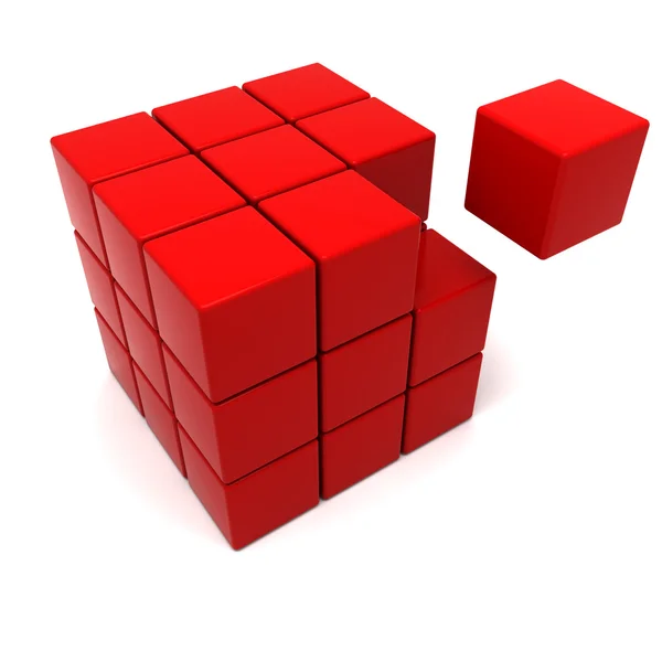 Red missing piece — Stock Photo, Image