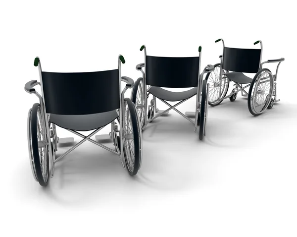 Trío silla de ruedas — Foto de Stock