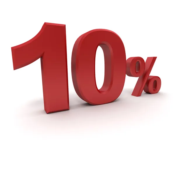 10% — Zdjęcie stockowe