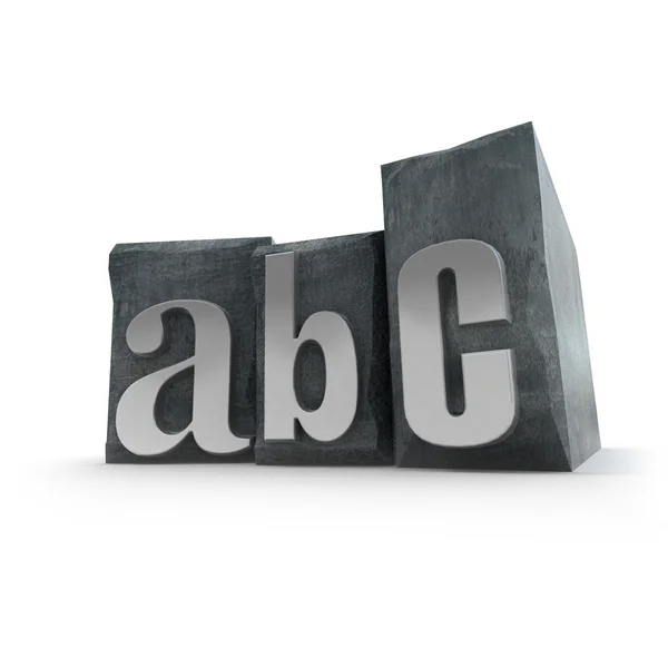 ABC σε περιπτώσεις εκτύπωσης γράμμα — Φωτογραφία Αρχείου