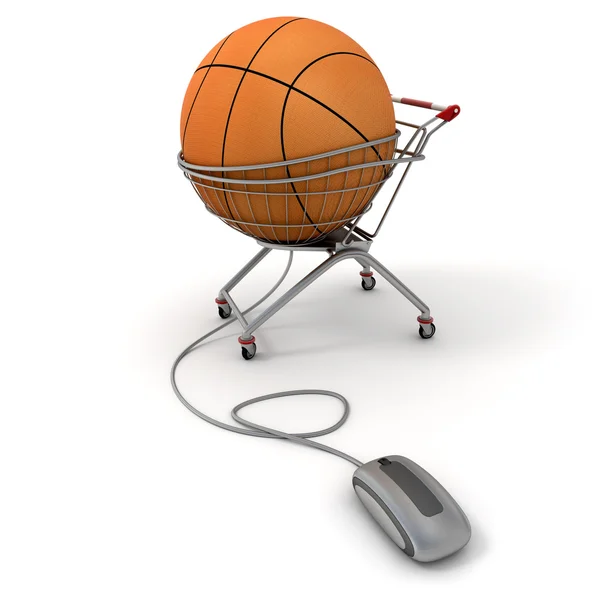 Compra de basquete online — Fotografia de Stock