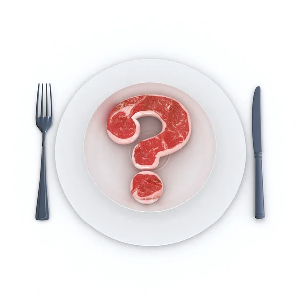 Beef question mark — Stock Photo, Image