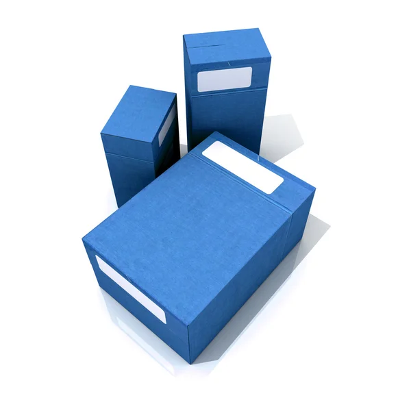 Kék dobozok — Stock Fotó