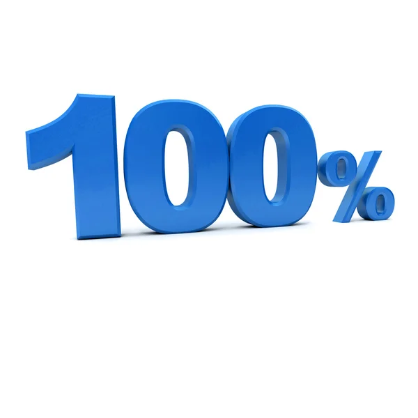 100% in blue — Stock Photo, Image