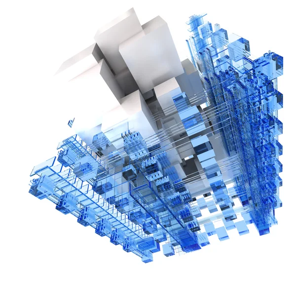 Abstracte structuur in blauw en wit — Stockfoto