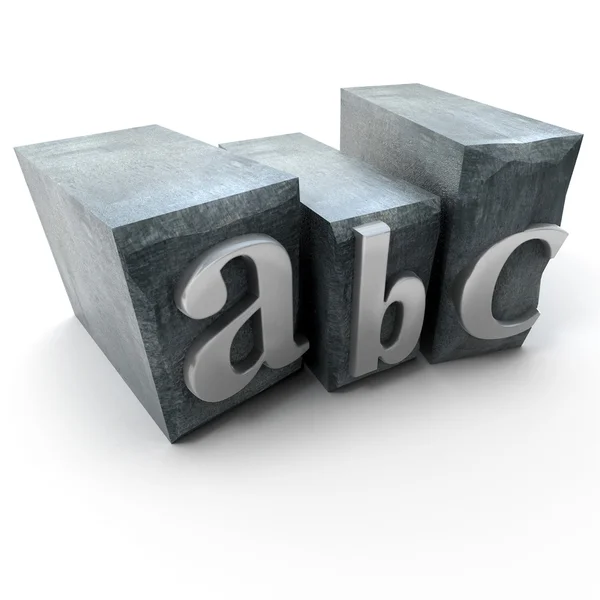 Αλφάβητο σε περιπτώσεις εκτύπωσης γράμμα — Φωτογραφία Αρχείου