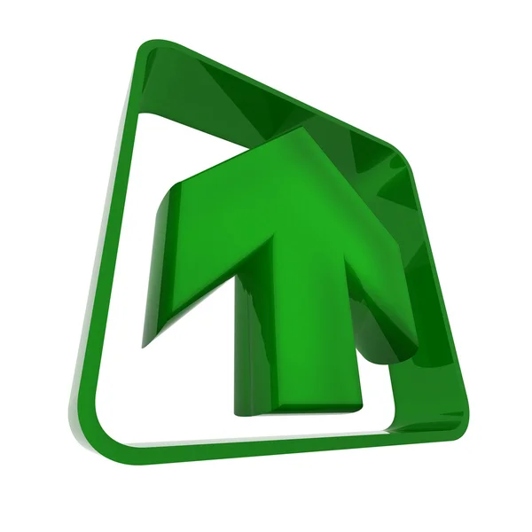 Arrow in green — Stock Photo, Image