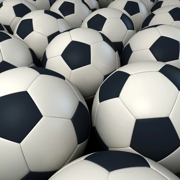 Sfondo di palloni da calcio — Foto Stock