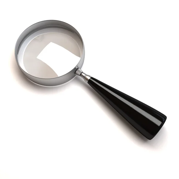 Black magnifying glass — Stock Photo, Image