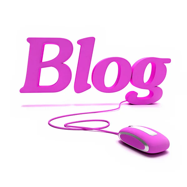 Blog in roze — Stockfoto