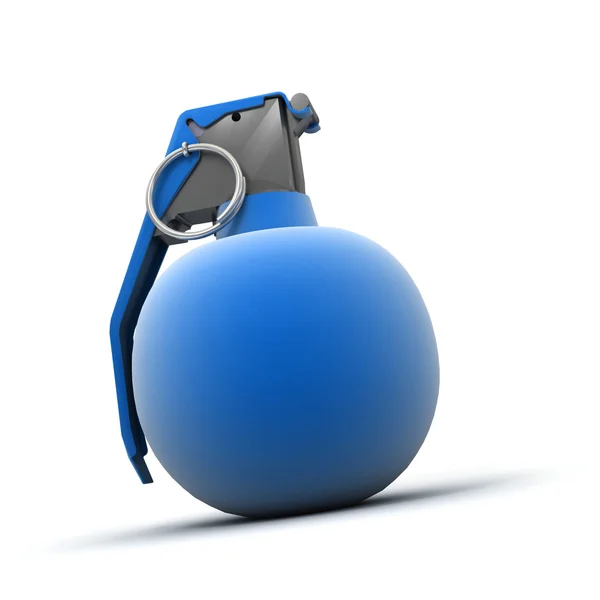 Blue hand grenade — Stock Photo, Image